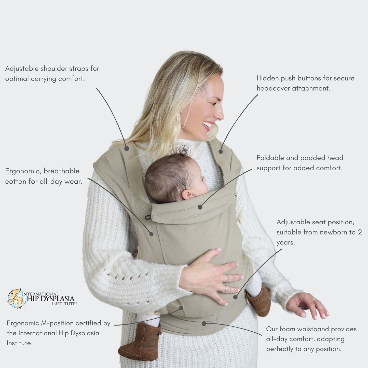 Serenity Baby Draagzak - Pinecone Taupe 
